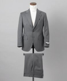 GOTAIRIKU 【御幸毛織】ドライスピナーツイルストレッチスーツ_グレーストライプ