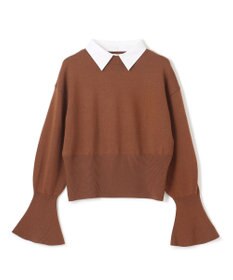 BEIGE， 【WEB限定】AMBRE / シャツカラー付きニット