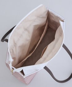 Maison de FLEUR トリコロールスクエアトートバッグ