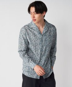 OP／FILA 【Ocean Pacific】プリント長袖オープンネックシャツ