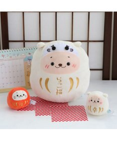 Mother garden しろたん お座り らっこいぬ 白だるま 《らこ福》 ぬいぐるみ 20cm お座りぬいぐるみ ぬいぐるみ マスコット お座り だるま 縁起物 お正月 新年 あざらし アザラシ かわいい キャラクター マザーガーデン