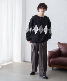 WEGO ルーズフィット総柄プルオーバー