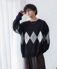 WEGO ルーズフィット総柄プルオーバー