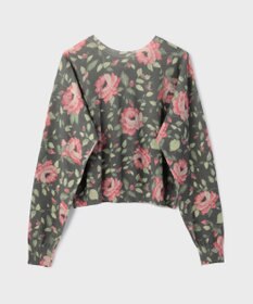 GRACE CONTINENTAL ローズプリントニットカーディガン