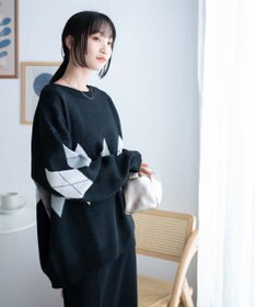 WEGO ルーズフィット総柄プルオーバー