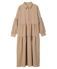 Green Parks armonia. ジャガードシャツワンピース