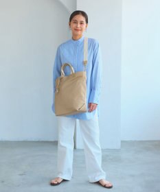 TOPKAPI 【TREASURE TOPKAPI】ストライプハンドル ナイロン 縦型 2way トートバッグ A4対応