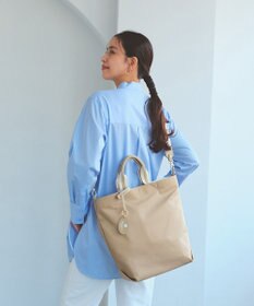 TOPKAPI 【TREASURE TOPKAPI】ストライプハンドル ナイロン 縦型 2way トートバッグ A4対応