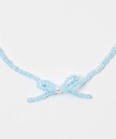 WEGO Lカラービーズリボンネックレス