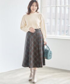 ANY SIS S 【洗える】フロントケーブルポイントアンゴラブレンド ニット