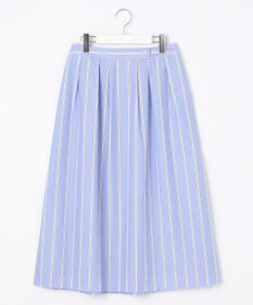 J.PRESS LADIES 【洗える】 セルロース タイプライター ストライプ フレアー スカート