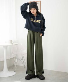 WEGO ハーフジップショートスウェット