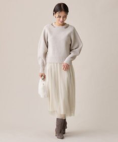 自由区 【カタログ掲載・洗える】ビジュー ニット