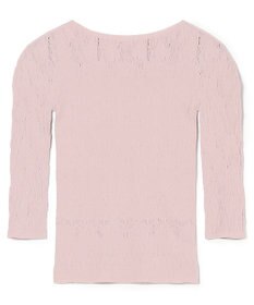 Chacott レーシーフラワーニットトップ