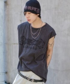 WEGO 【ユニセックス着用ITEM】ブリーチダメージアップリケノースリーブ