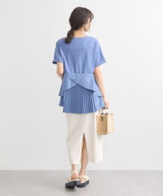 earth music&ecology 異素材バックプリーツチュニック