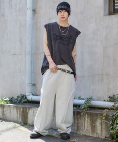 WEGO 【ユニセックス着用ITEM】ブリーチダメージアップリケノースリーブ