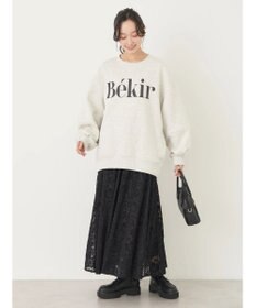 earth music&ecology 起毛レースフレアスカート