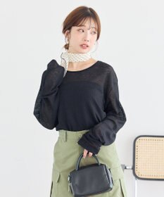 earth music&ecology シアーワッフルプルオーバー
