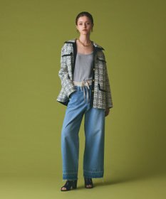 GRACE CONTINENTAL コンビデニムイージーパンツ