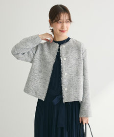 Green Parks ef-de ツイードノーカラージャケット