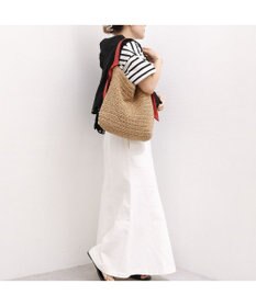 UNBILLION カシュカシュ cachecache / 下がりグログラン地柄編みトート カゴバッグ