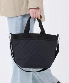 LeSportsac BUCKET TOTE/ラインデボスブラック