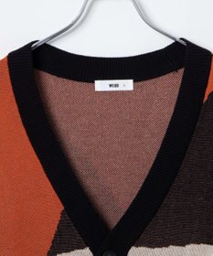 WEGO 【ユニセックス着用ITEM】オーバーフィットドライタッチパターンカーディガン
