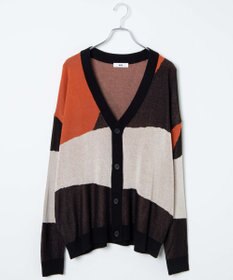 WEGO 【ユニセックス着用ITEM】オーバーフィットドライタッチパターンカーディガン