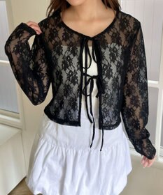 WEGO レースリボンカーディガン