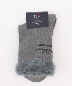 23区GOLF 【WOMEN】ふわもこボアニットソックス 18cm