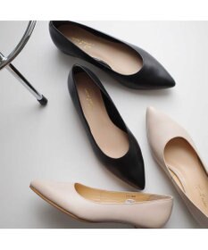 Pointer 日本製 本革美脚ローヒールパンプス