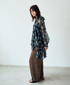 YECCA VECCA ヴィンテージサテンストレートパンツ