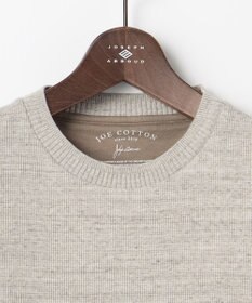 JOSEPH ABBOUD 【オリジナルオーガニックコットン使用/サスティナブル/伸縮/保形性】JOE COTTON ワッフル クルーネックＴシャツ