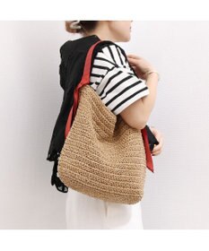 UNBILLION カシュカシュ cachecache / 下がりグログラン地柄編みトート カゴバッグ