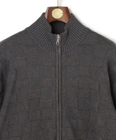 J.PRESS MEN 温かさと軽さの快適素材【ストレッチ / イージーケア】【FLEX YARN】リンクスフルジップ  ニットカーディガン