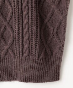 Feroux 【洗える】金釦ケーブル ニット