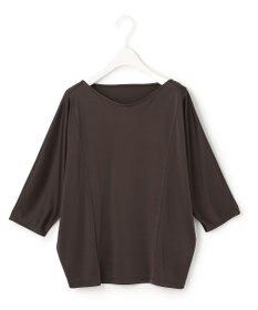 ICB 【洗える】トリアセサテンスムース 7分袖プルオーバー