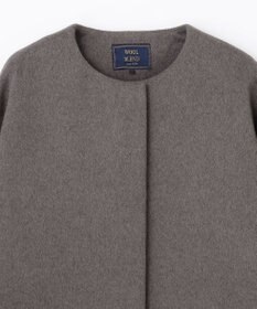 ANY 【防風裏地】ウールブレンドノーカラーコート