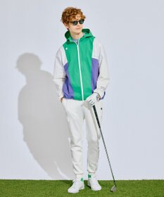 PW CIRCULUS 【撥水加工/ストレッチ】【MEN】カラーブロッキング ブルゾン  ゴルフ