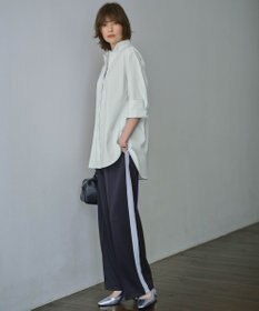 ICB L 【洗える】 ブラウスライクジャージー ロングカットソー