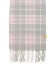 MOONBAT WEB限定【洗える】ミエル (miel) カシミヤ100％ チェックマフラー