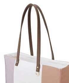 Maison de FLEUR トリコロールスクエアトートバッグ