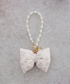 Maison de FLEUR リボンレオパードパールストラップ