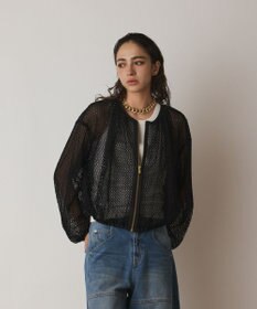 GRACE CONTINENTAL メッシュギャザーブルゾン