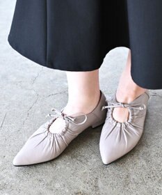 Pointer 日本製 本革ポインテッドトゥリボンパンプス