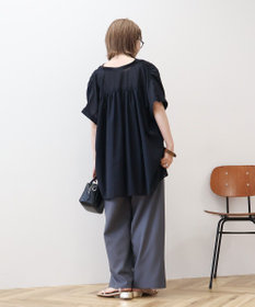 AMERICAN HOLIC 【予約】【WEB限定】イージーケア+接触冷感 フレンチスリーブギャザーシャツ