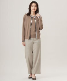 J.PRESS LADIES L 【洗える】トリムツイン ニット