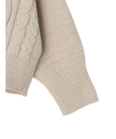 earth music&ecology ベロアモールケーブルカーディガン