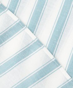 自由区 L 【洗える】テンセルリネンデザイン ブラウス